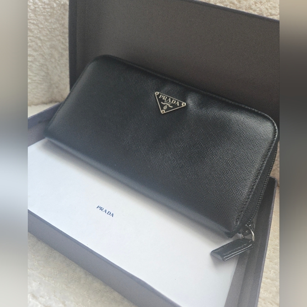 Prada Black Saffiano Leather Wallet
